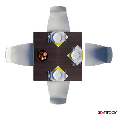 2d cutout table image png 